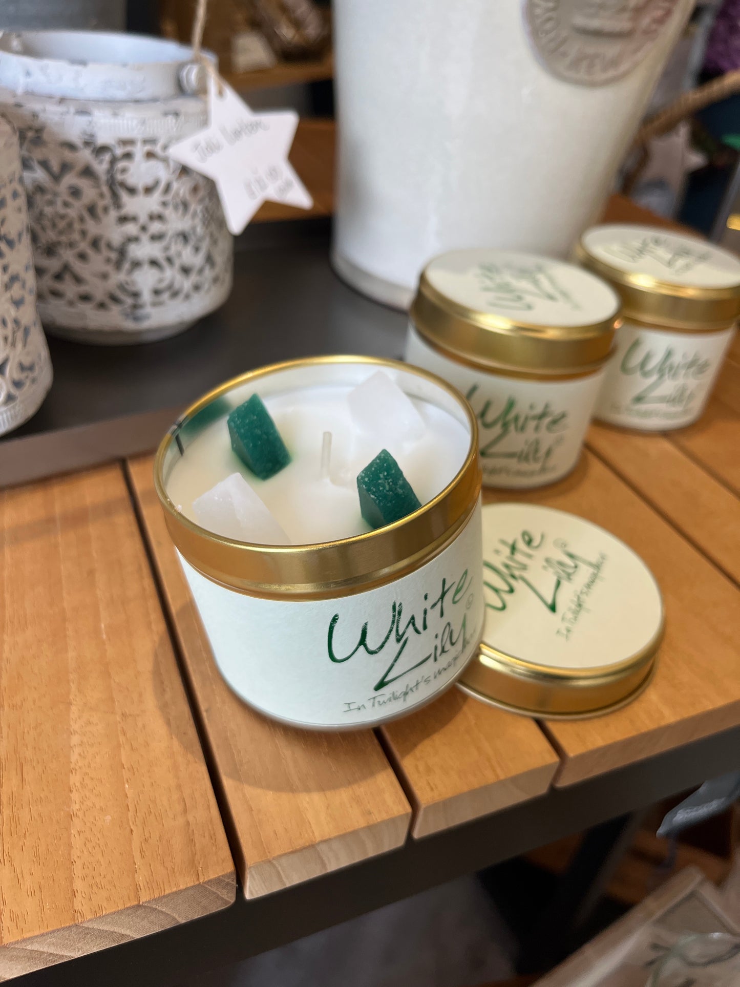 Lily Flame White Lily Tin Candle