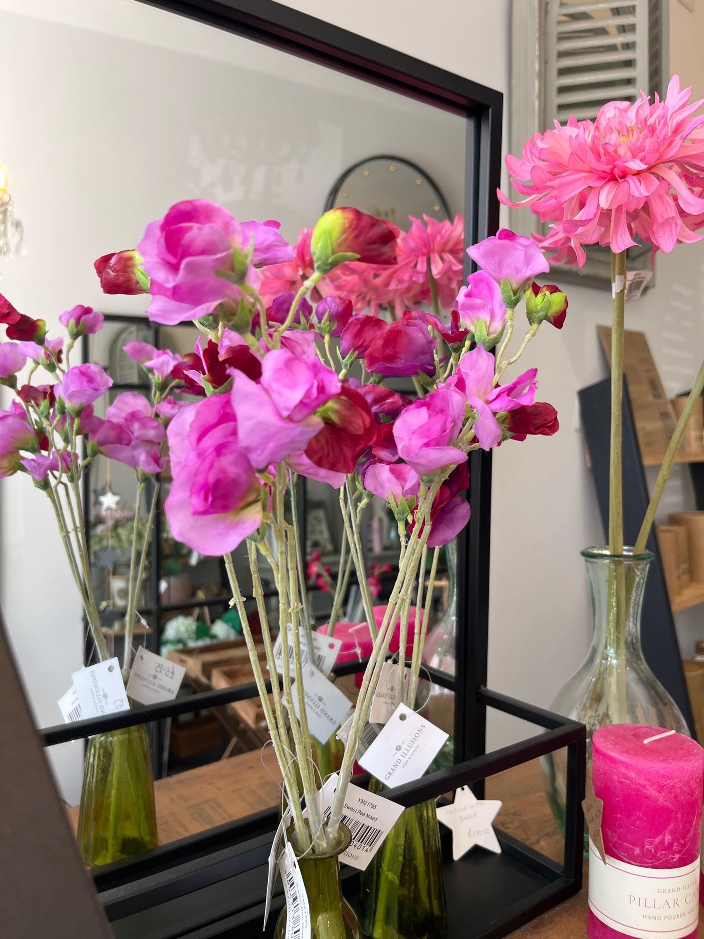 Grand Illusions: Pink sweet Pea Stem