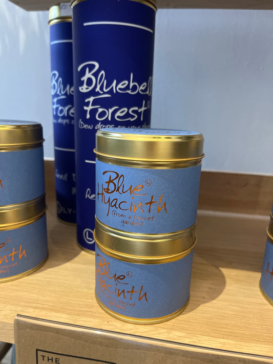 Lily Flame Blue Hyacinth Tin Candle