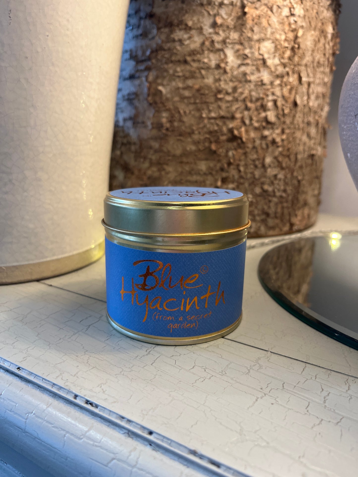 Lily Flame Blue Hyacinth Tin Candle