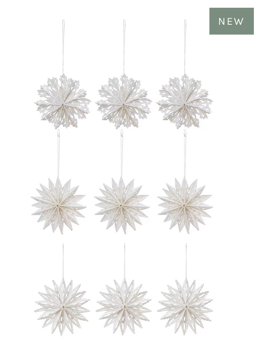 Maddox Cutout Stars set of 9 Warm White