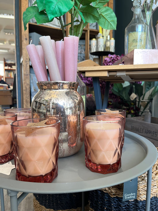 Grand Illusions: Glass Votive Rhubarb
