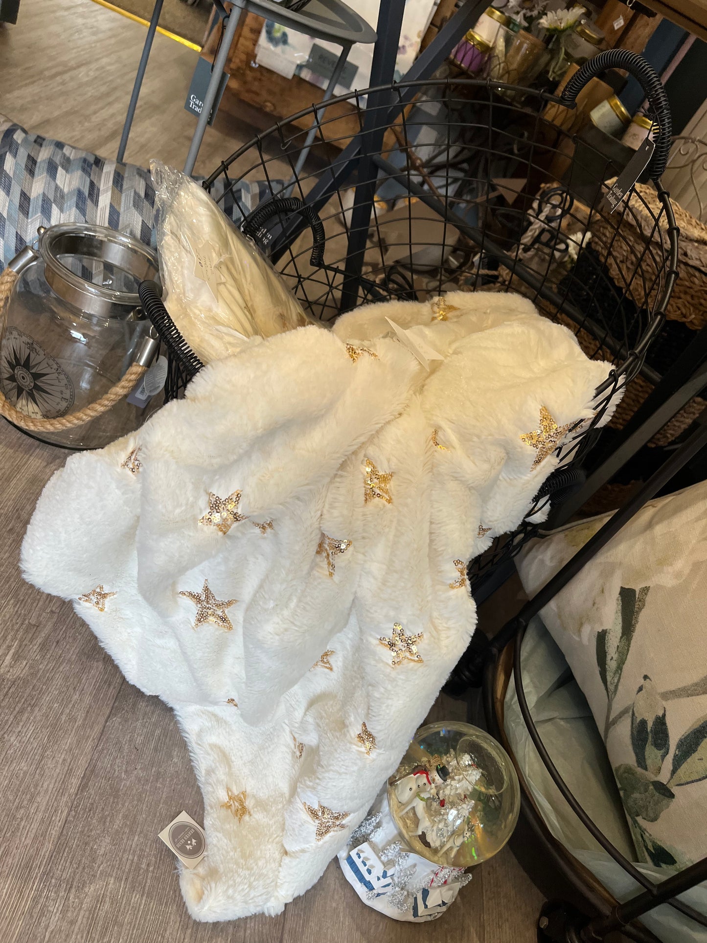 White Faux Fur Throw